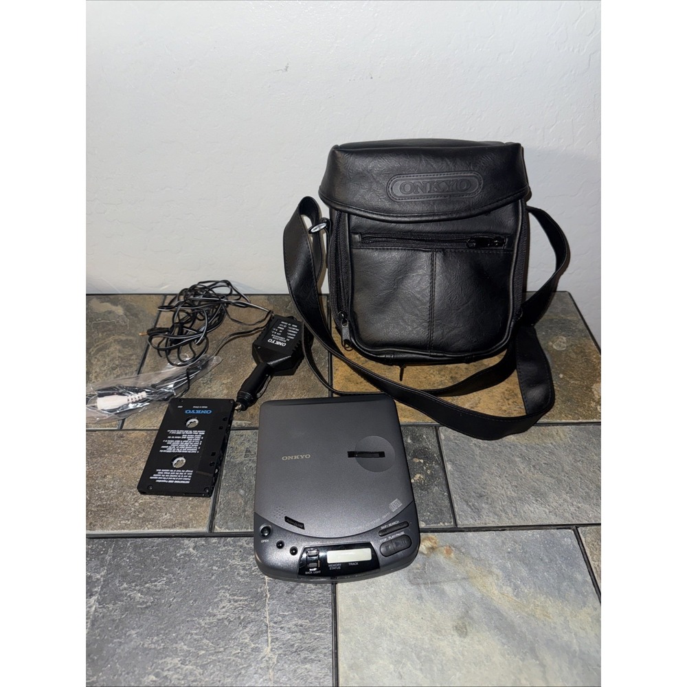 Vintage Onkyo CD Player DX-F71 Portable Black , Bag, Car Accessories, Tested
